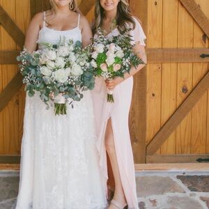 David’s bridal Pink Bridesmaid Dress